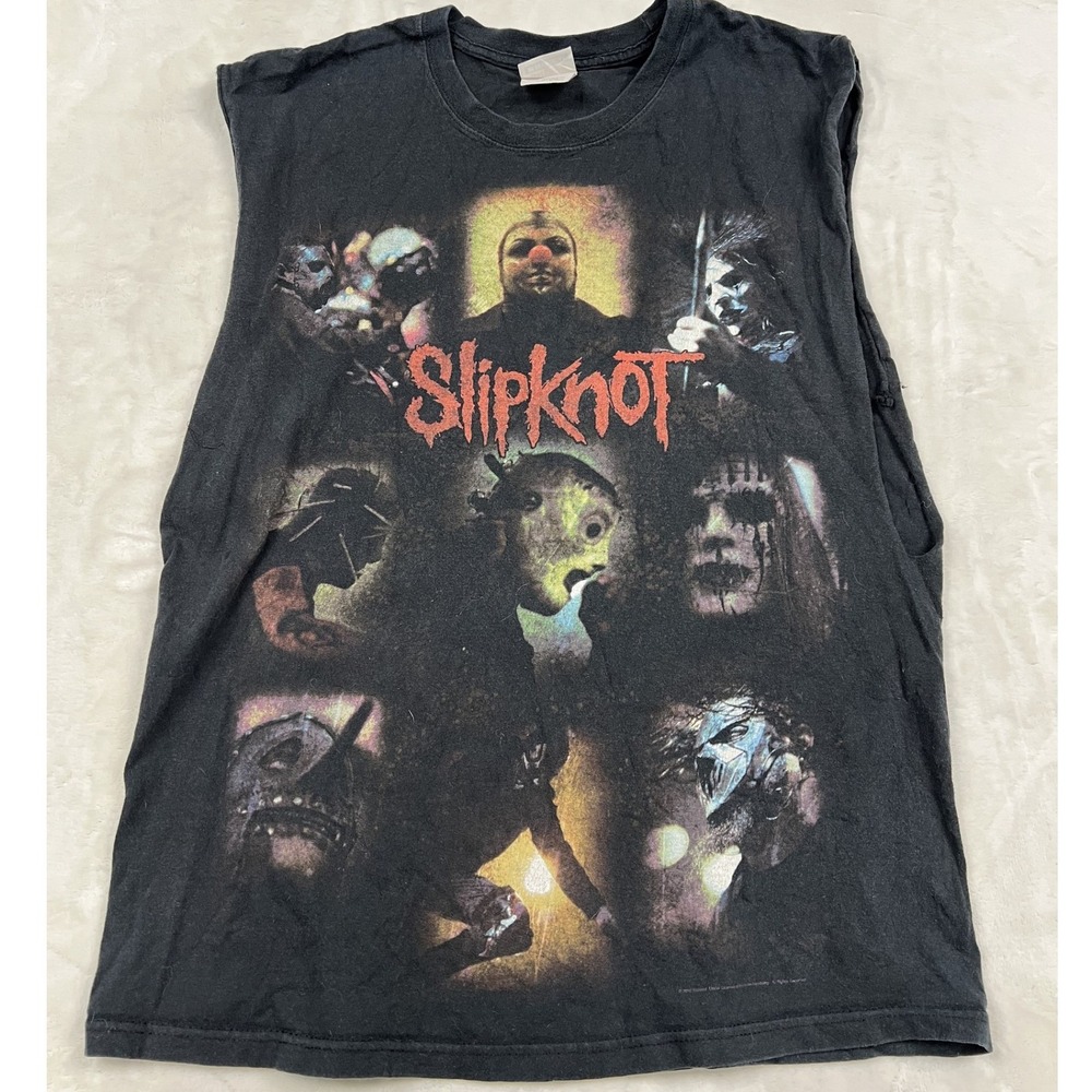 Slipknot Muscle Tee Adult L Black Sicnesses Band Shirt Hanes Heavyweight